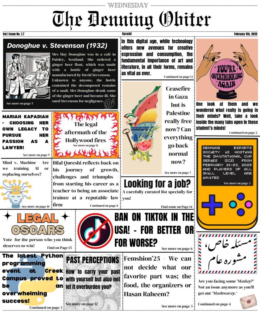 The Denning obiter Vol 1 Issue No. 1.7 page 0001